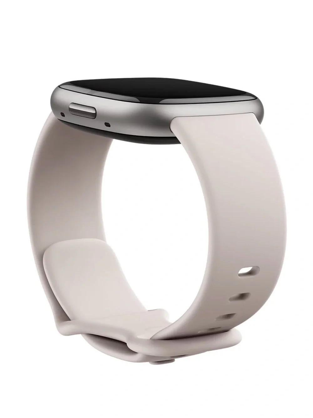 Fitbit Sense 2 Lunar White Platinum Smartwatch, 39mm